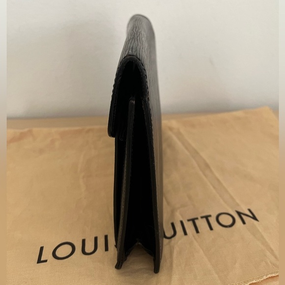 Louis Vuitton Black Epi Sellier Clutch Wristlet Pouchette with Key COA Circa1992 - Picture 5 of 17